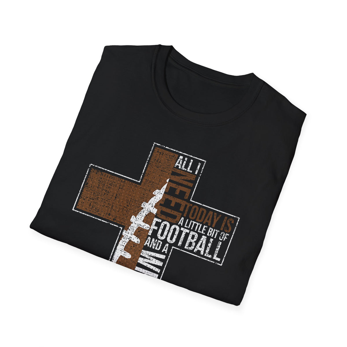 Christian Cross T‑Shirt — "ALL I NEED TODAY IS" Inspirational Faith Tee