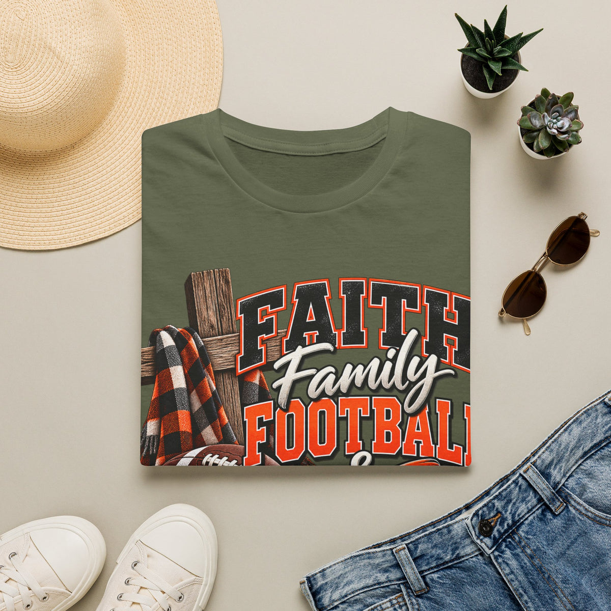 Faith Family Football & Fall T-Shirt