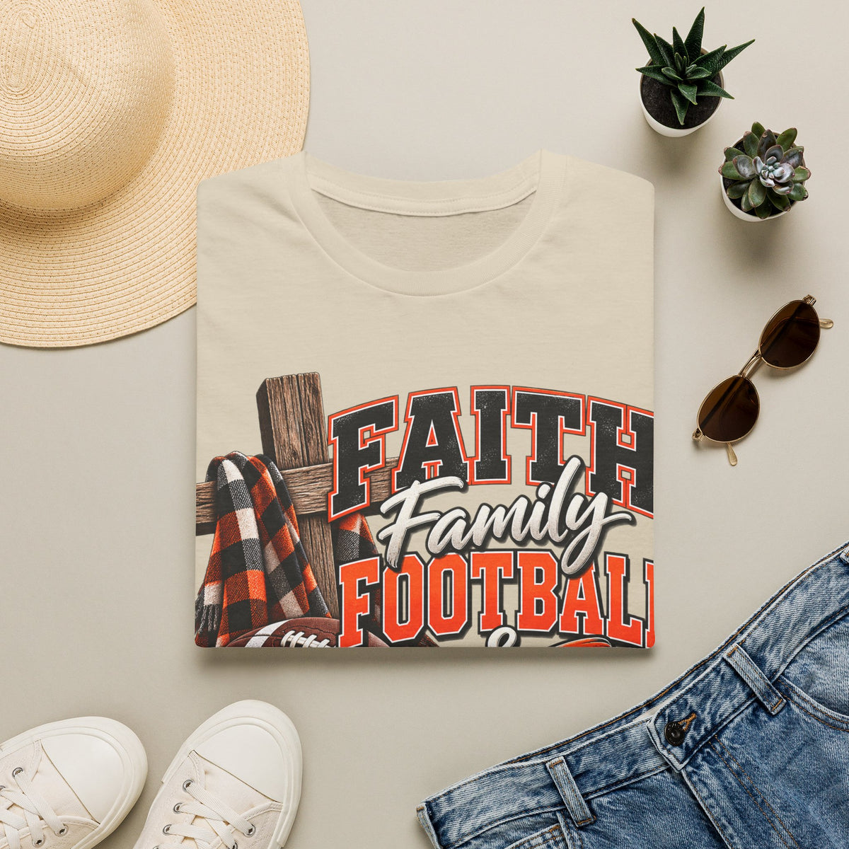 Faith Family Football & Fall T-Shirt
