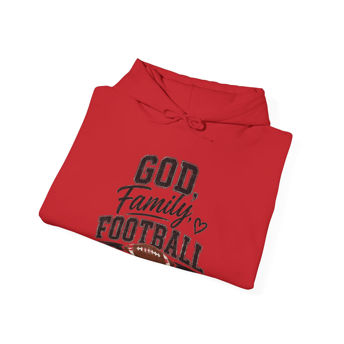 Football Family Hoodie – "God, Family, Football" Pullover for Fans