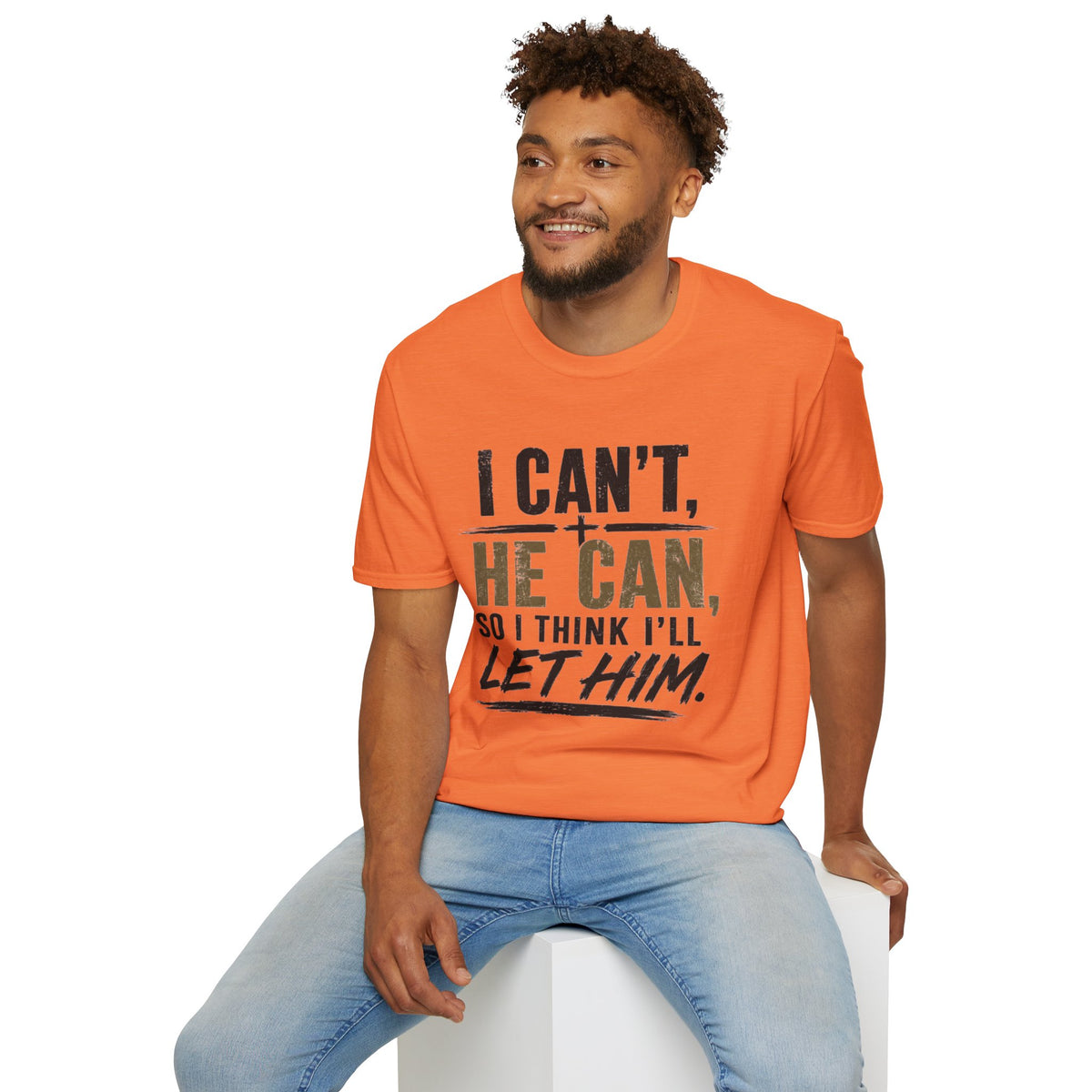 I Can't, He Can Christian T-Shirt — Inspirational Faith Graphic Tee
