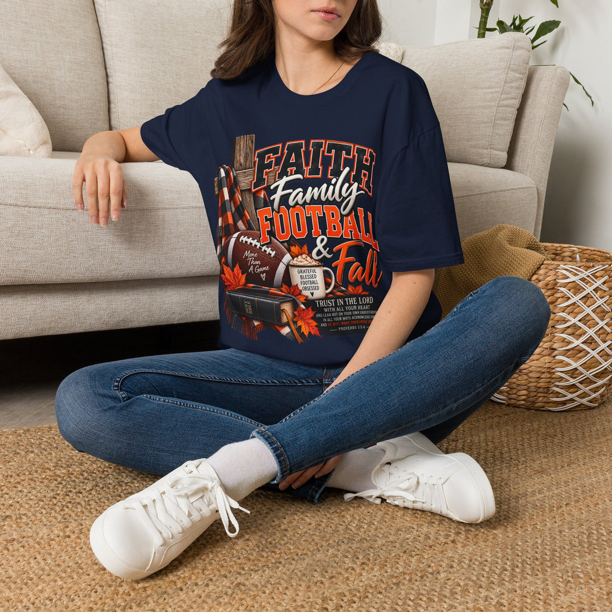 Faith Family Football & Fall T-Shirt