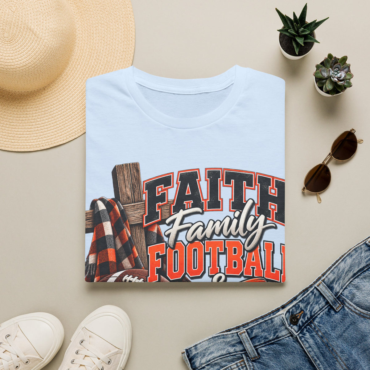 Faith Family Football & Fall T-Shirt