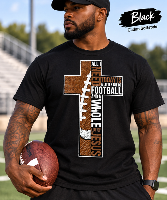 Christian Cross T‑Shirt — "ALL I NEED TODAY IS" Inspirational Faith Tee
