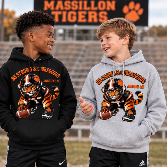 JOSHUA 1:9 BE STRONG AND COURAGEOUS - YOUTH HOODIE