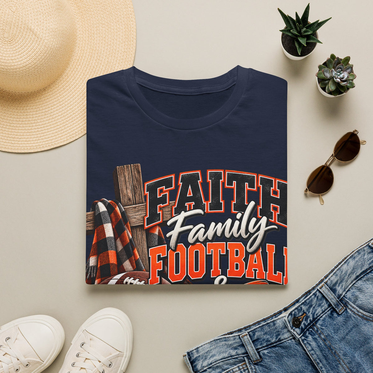Faith Family Football & Fall T-Shirt