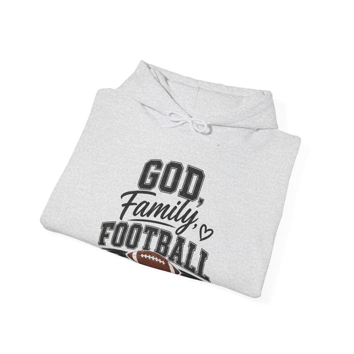 Football Family Hoodie – "God, Family, Football" Pullover for Fans