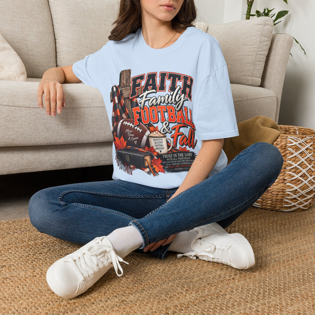 Faith Family Football & Fall T-Shirt
