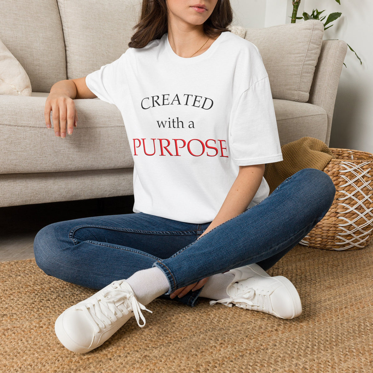 Created With a Purpose T-Shirt — Inspirational Christian Faith Tee