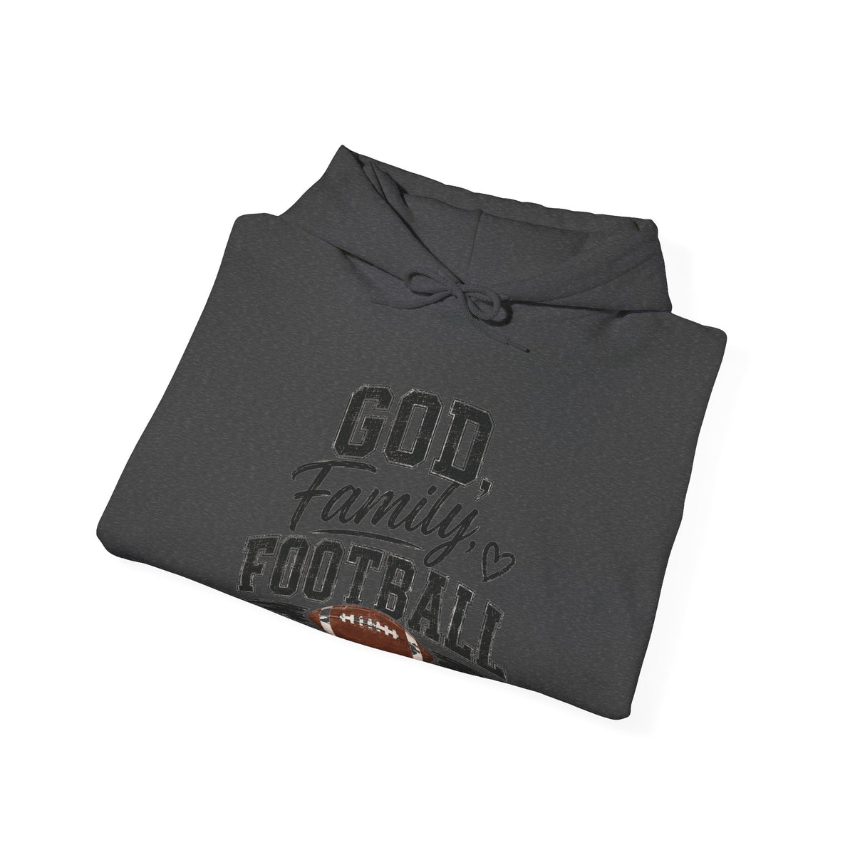 Football Family Hoodie – "God, Family, Football" Pullover for Fans