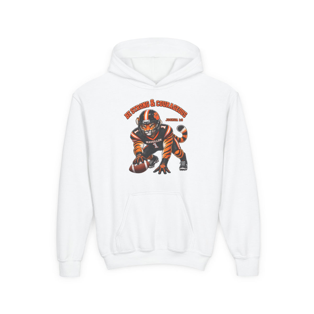 Youth Football Hoodie — BE STRONG