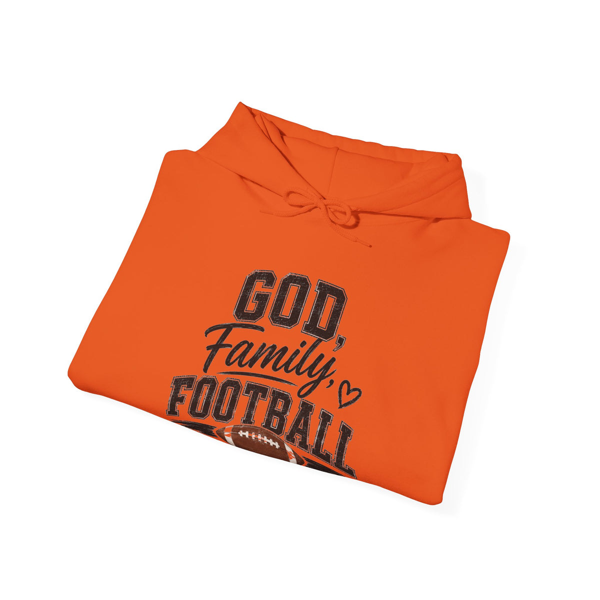 Football Family Hoodie – "God, Family, Football" Pullover for Fans