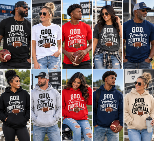 God, Family & Football Christian Hoodie